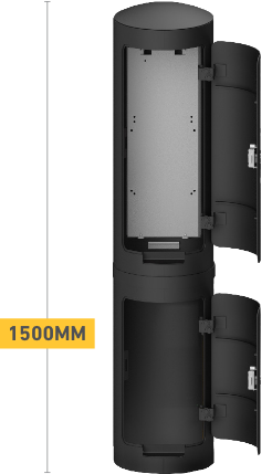Poller mit 330 mm Durchmesser und 1500 mm Höhe